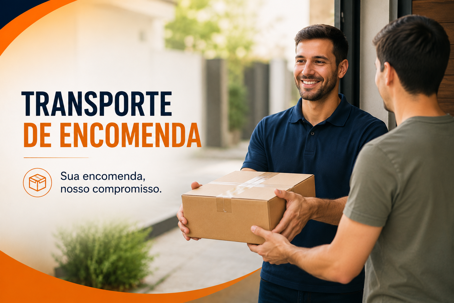 Entrega de encomenda em mãos